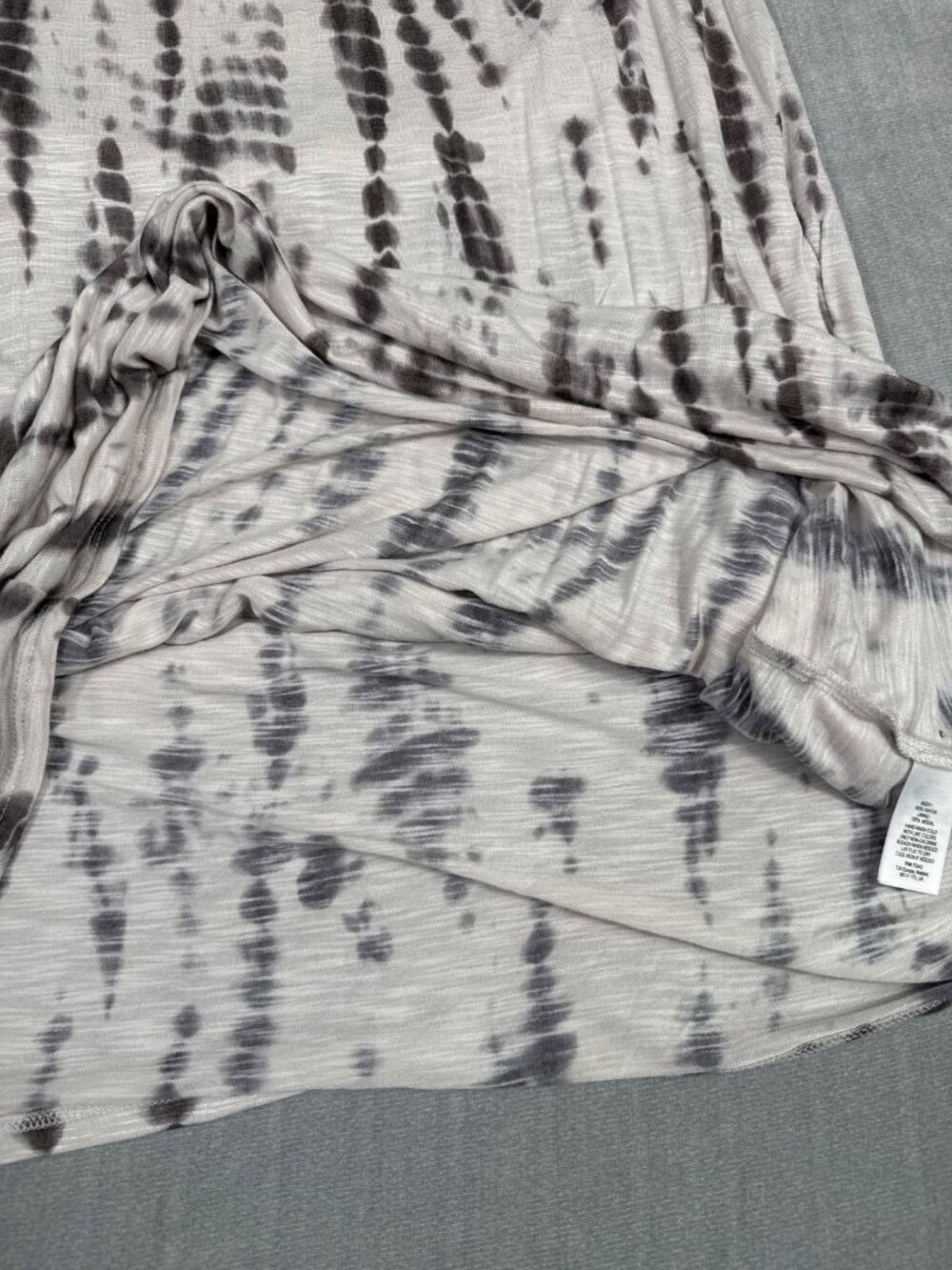 Cynthia Rowley Gray Tie-Dye Maxi Dress M Elastic Waist & Spaghetti Straps Travel - Picture 16 of 16